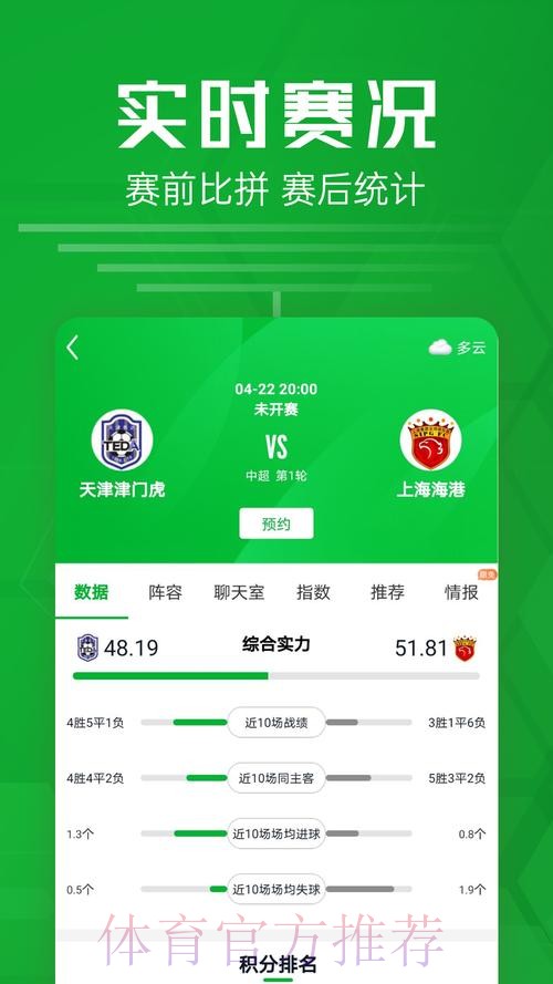 最全面的世界杯比分APP推荐